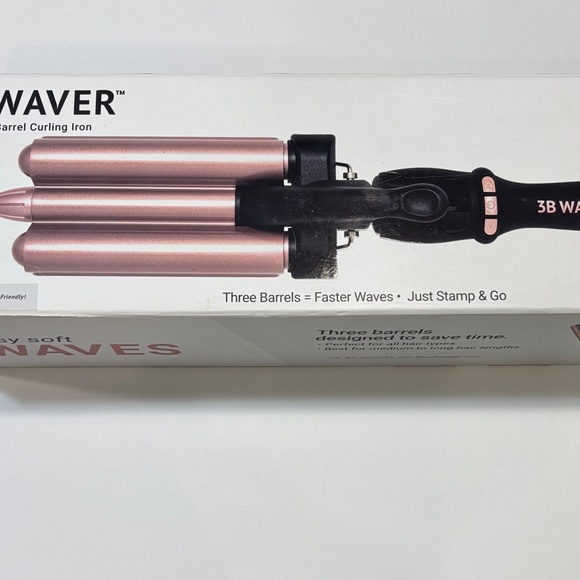 The Beachwaver Co. Pink Triple Barrel Curling Iron - Picture 3 of 9